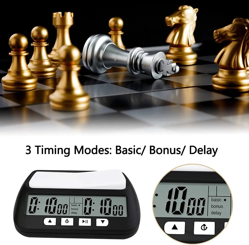 3-in-1 Multifunction Portable Chess Clock Digital Chess Timer for Board Games Professional Calculagraph  Time-meter with Alarm
