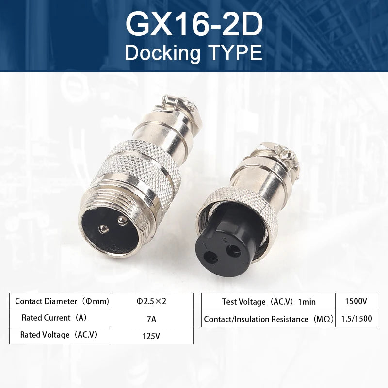 GX16 2/3/4/5/6/7/8/9/10 Pins Aviation Plug Aviator Socket Butt Joint Male&Female Docking Connectors