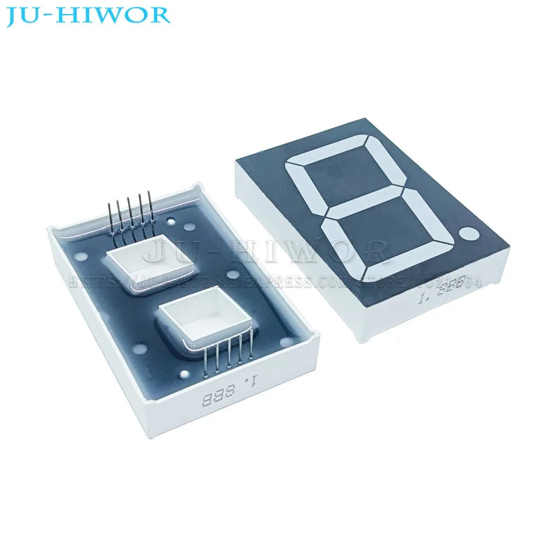 2pcs 1.8 Inch 10Pins 1 Digit Bit 7 Segment Blue LED Digital Display Digitron 18101AB 18101BB Common Anode Cathode C-C C-A