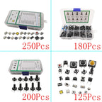 SMD DIP Micro Momentary Tact Switch Self-reset Push Button Micro Switch Assortment Kit for Car Remote Control Tablet