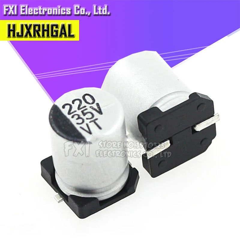 10PCS Electrolytic capacitor 35V220UF 8*10mm SMD aluminum electrolytic capacitor 220uf 35v