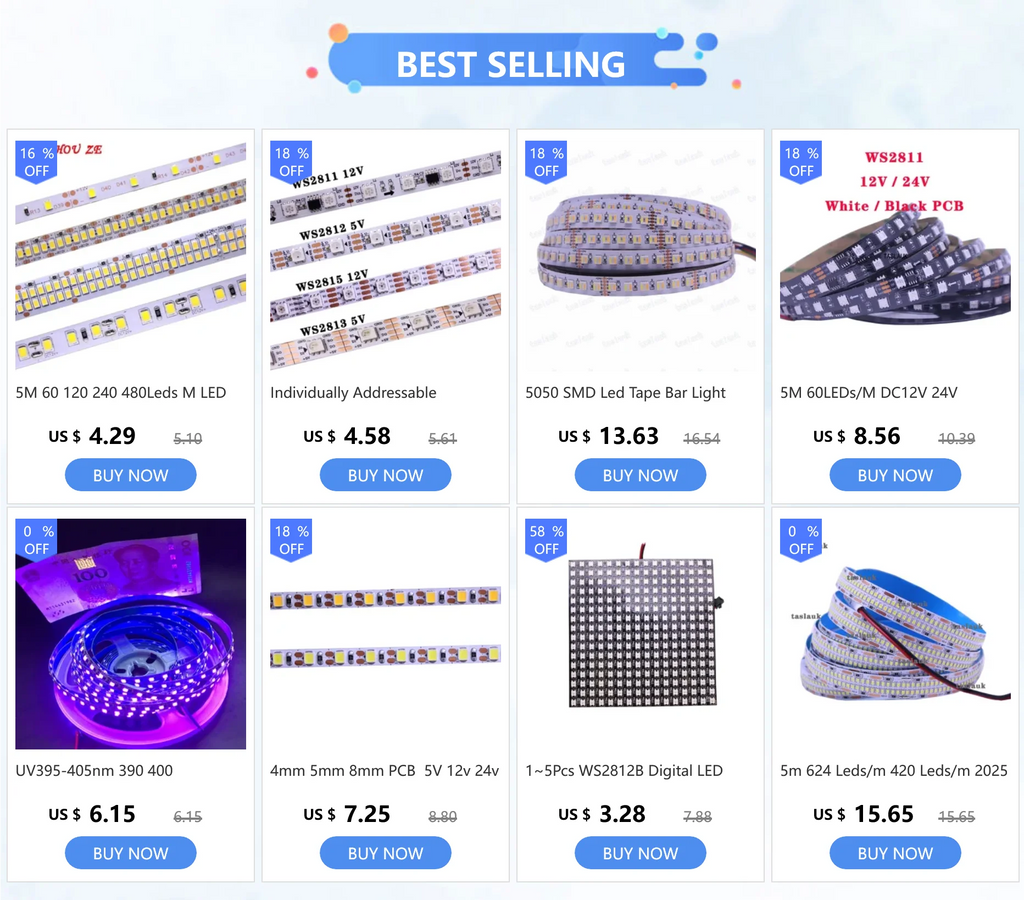 1/2/3/4/5m/lot 10mm PCB 2835 SMD 1200 LED Strip Tape DC12V 24V IP20 Non Waterproof Flexible Light 240 Leds/m, White Warm White