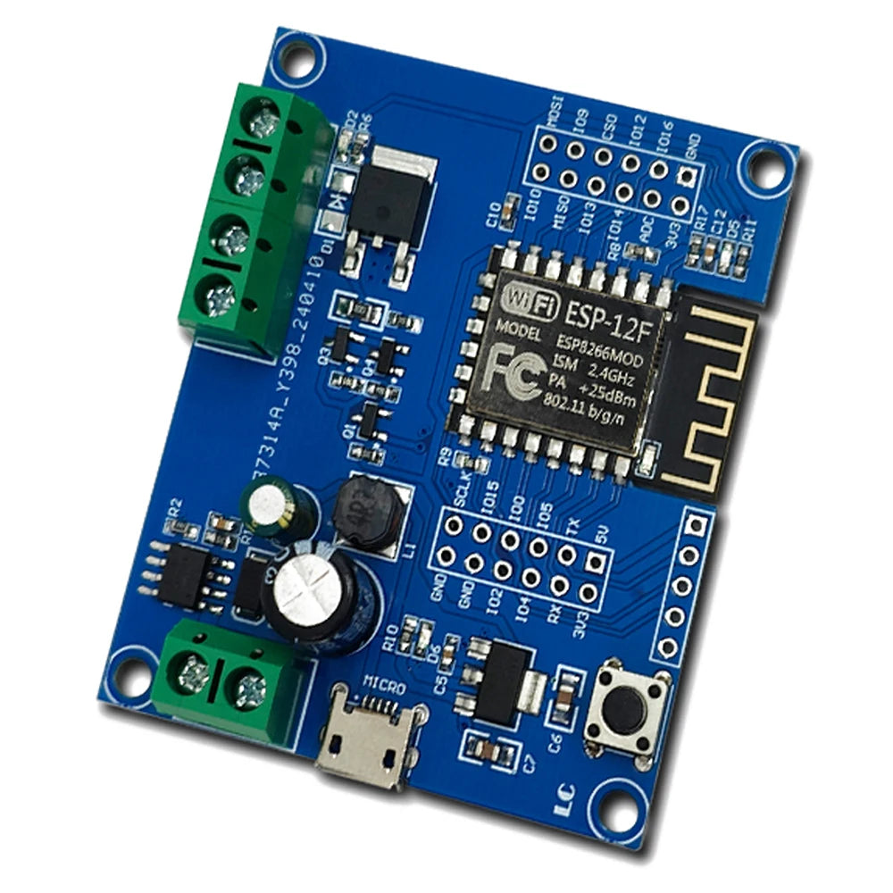 32Mbit SPI Flash Development Board DC5-80V ESP12F WiFi Relay Board 1 Way Relay Module Development Board Onbaord ESP-12F Module