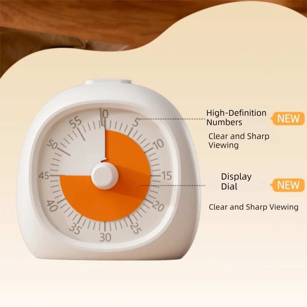 Portable Plastic Visual Timer 60 Minute Focus Aid Study Timer Silent Digital Clock Classroom Timer