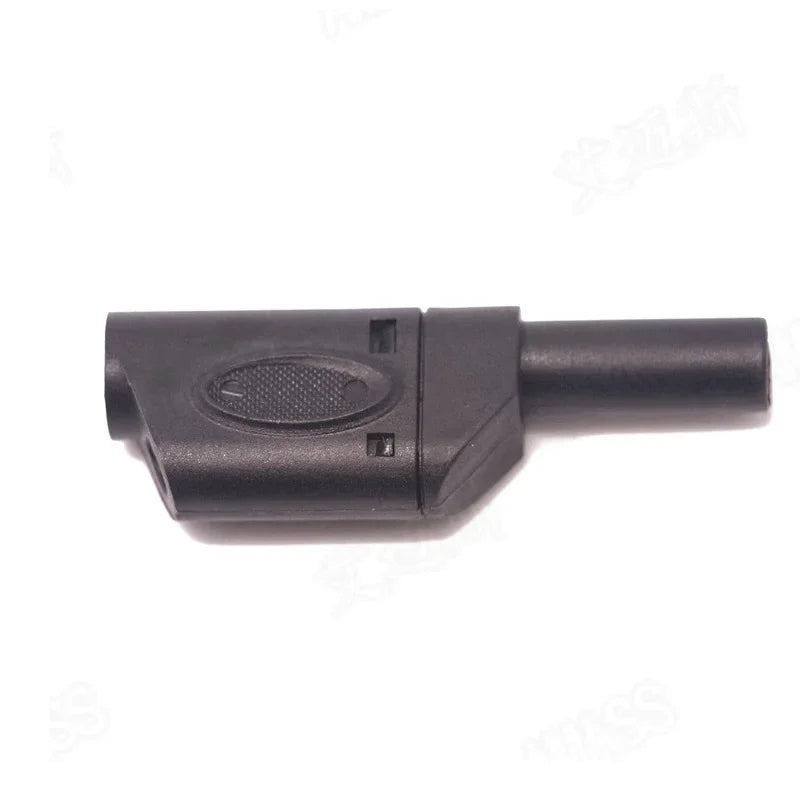10PCS 4mm Stackable Banana Plug Sheath Retractable Solder Connector Nickel-plated Lantern Plug Red Black