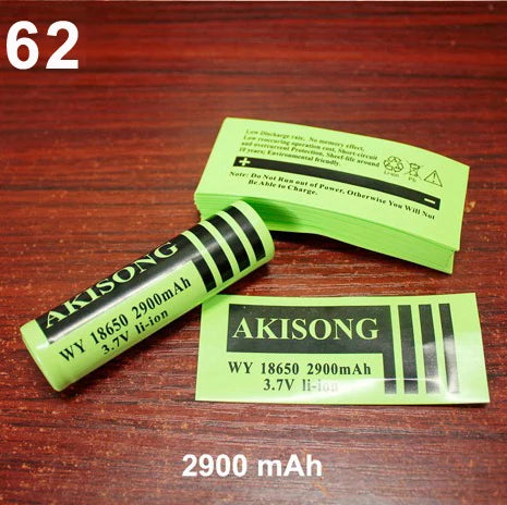 100pcs/lot 18650 lithium battery heat shrinkable skin battery packaging PVC packaging insulation sleeve DIY replacement skin