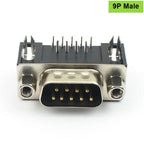 5pcs D-SUB 9 15 25 37 Pin Male Female PCB Connector With Set Screw Plug Socket Adapter Right Angle 2 Rows DB9 DB15 DB25 DB37