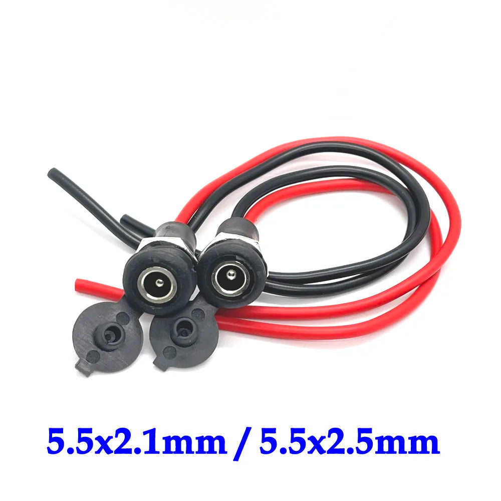 1/2/3pcs/lot DC 5.5*2.1mm/5.5*2.5mm Socket DC Power Supply Jack Socket Plug Female Panel Mount Connector 5.5mm 2.1mm Adapter