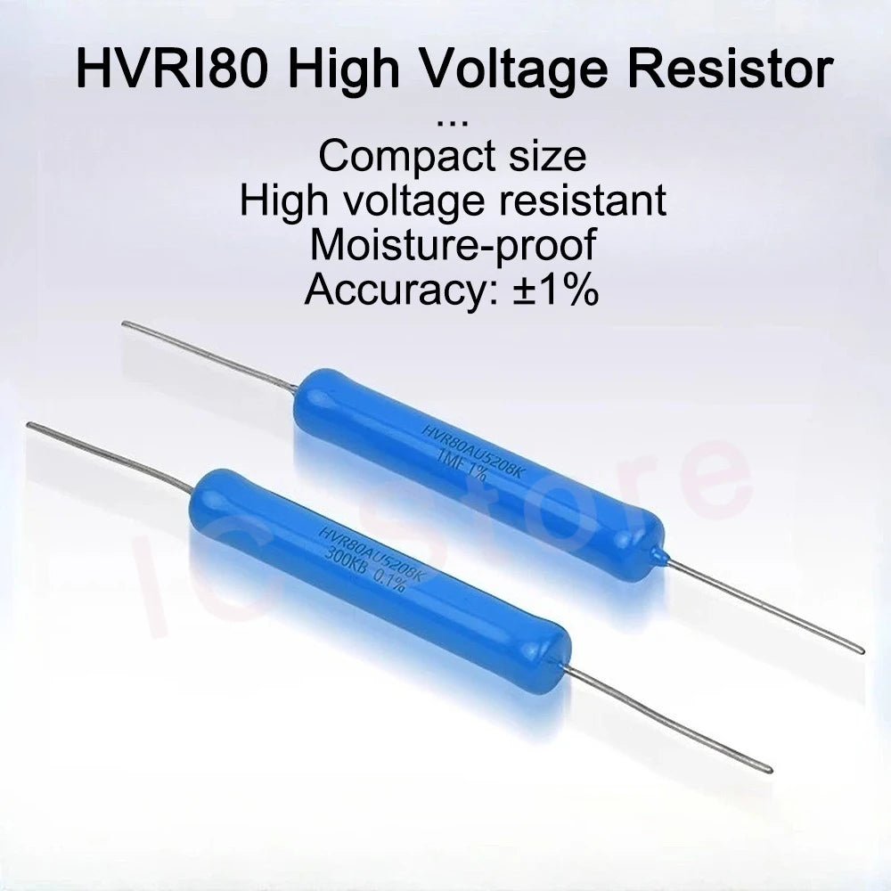 1PCS HVR80 1% 3W 5W 10W High Voltage Insulation Resistor 10K 1M 500M for Withstand Voltage Test Calibration Certification