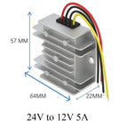 24 Volt to 12 Volt Step Down 24V to 12V 5A 8A 10A 20A Buck Module DC Converter Voltage Regulator for Cars Solar RoHS CE
