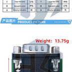 DB9 RS232 Serial Breakout Board: 9-Pin Solderless Connectors (Female & Male) – Terminal Adapter