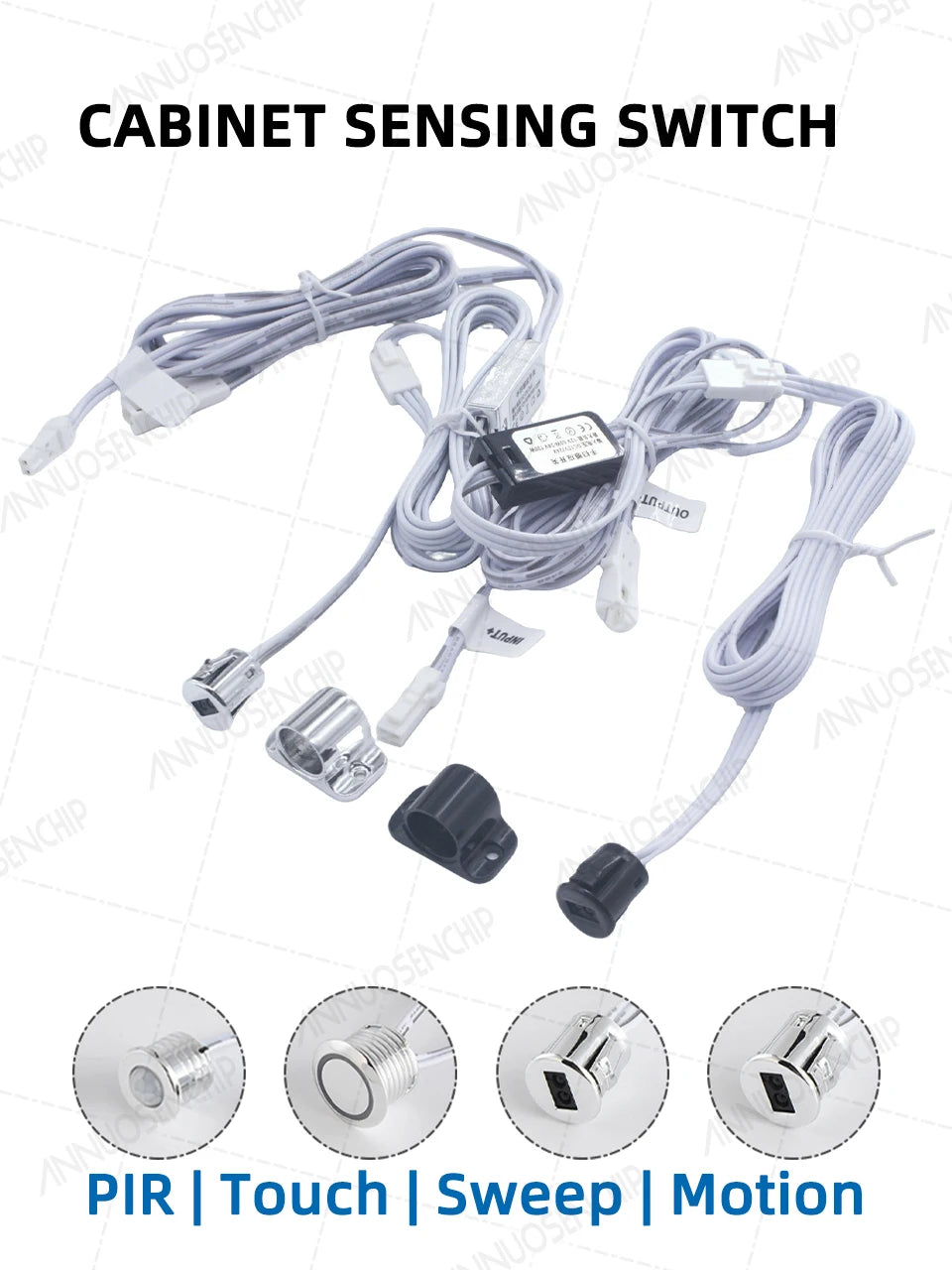Cabinet LED Lighting Lamp Strip Sensor Switch DC12-24V 5A Mini PIR/Touch/Sweep/Motion Electrical Switches DuPont Connector Cable