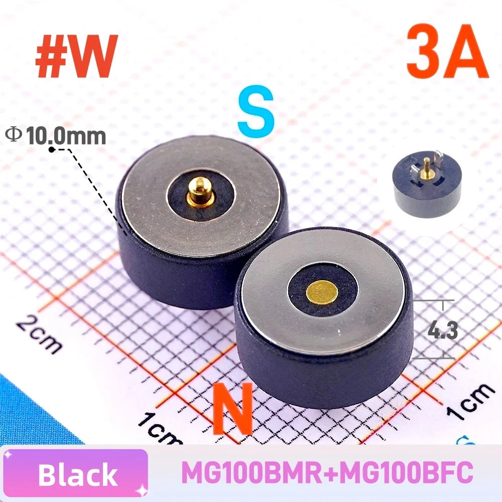 1/3/5 Pair Circular Shape Magnetic Pogo Pin Connector 1 2 3 4 5 Pole Male Female Probe DC Power Charging Round Profile