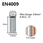 Pure Copper Non-Insulated Cord End Terminals Kit EN0508 EN1008 EN4009 Naked Wire Ferrules Crimp Terminals Wire Connector