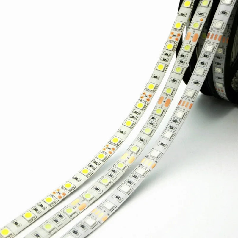 5V 12V 24V LED Light Strip Waterproof SMD 5050 5M Ledstrip 5 12 24 V Volt RGB Tape LED Strip Light For Room Bedroom TV Backlight