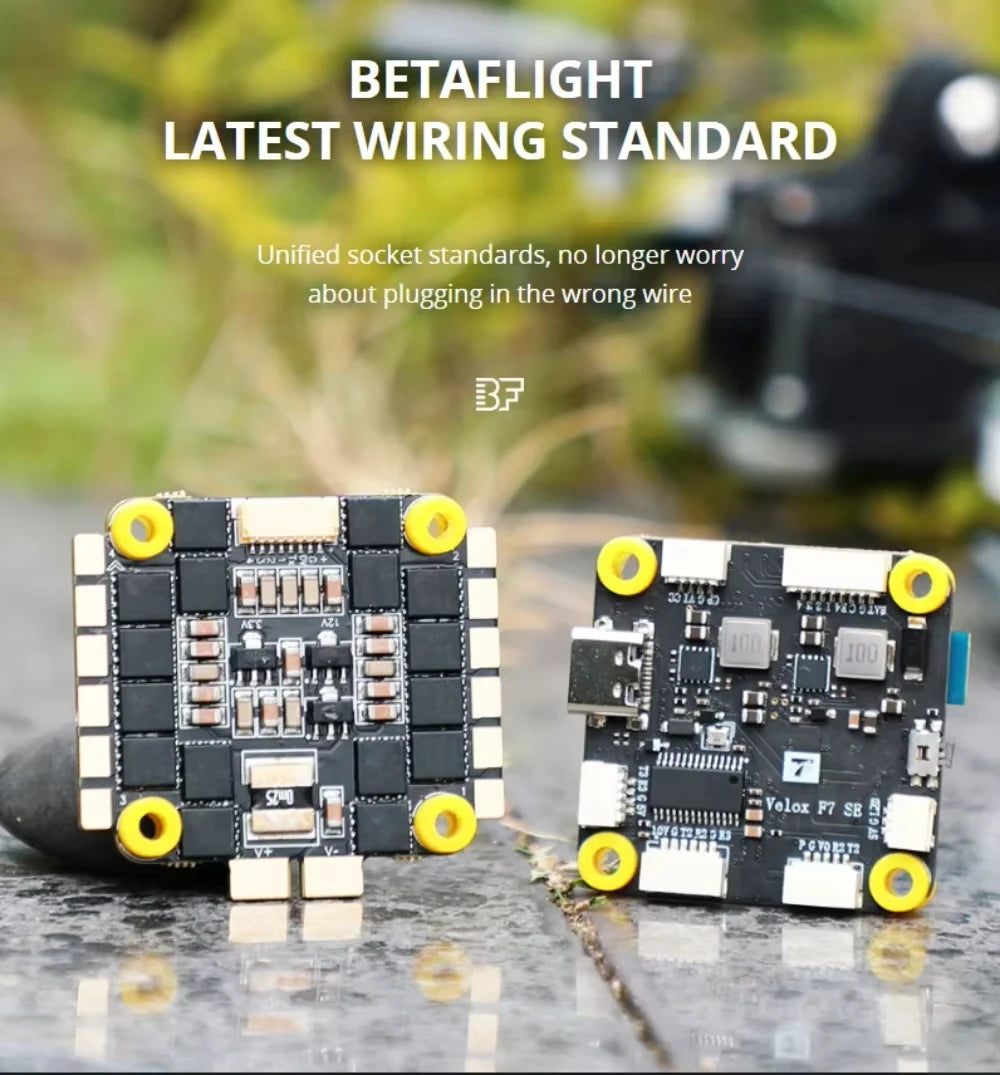 T-motor Velox F7 SE+V50A SE HD Stack (AM32) FC Flight Controller ESC for FPV Racing Drones