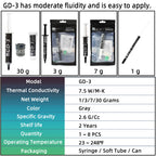 GD-3 Thermal Paste Performance 1/3/7/15/30g Gray 7.5W/m-k For CPU GPU Heat Sink Cooling Cooler Grease Compound Silicone CN SY BB
