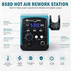 750W 858D hot air gun LED Digital BGA rework Lead-free soldering station SMT desoldering station Temperature storage 110V-120V