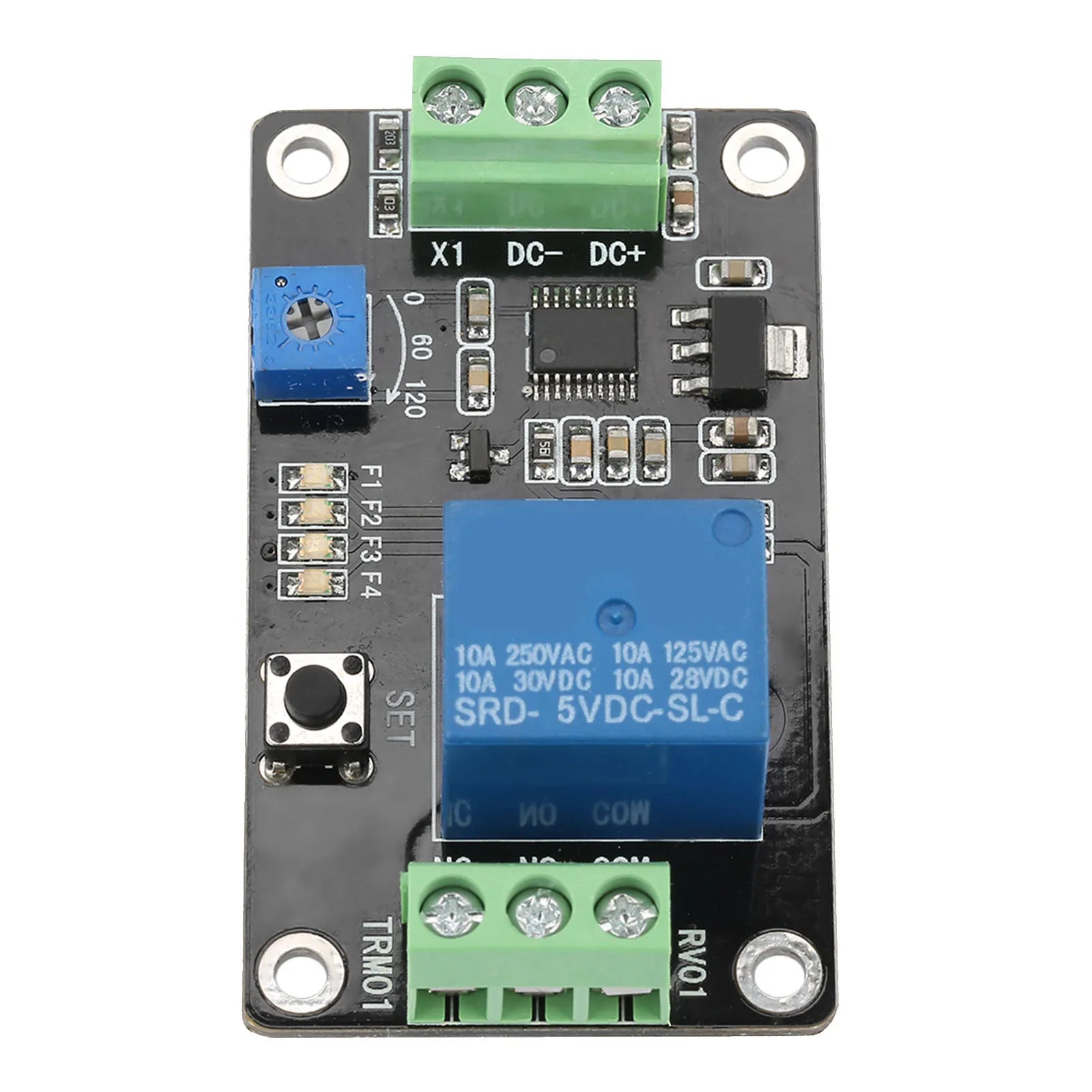 TRM01 Delay On Off Relay Delay Timer Relay Self Locking Delay On Off Time Switch Super 555 Timer DC 5V/12V/24V