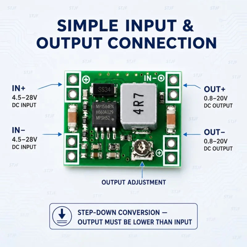 5PCS  MP1584  DC-DC Step Down Power Supply Module MP1584EN 3A Adjustable Buck Converter for Arduino Replace LM2596 24V 12V 5V 3V
