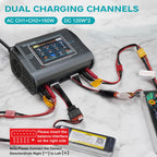 HTRC T240 High Power Battery Charger AC150W DC 240W 10A Dual Channel Touch Screen Lipo Balance Chargers Discharger for RC Models