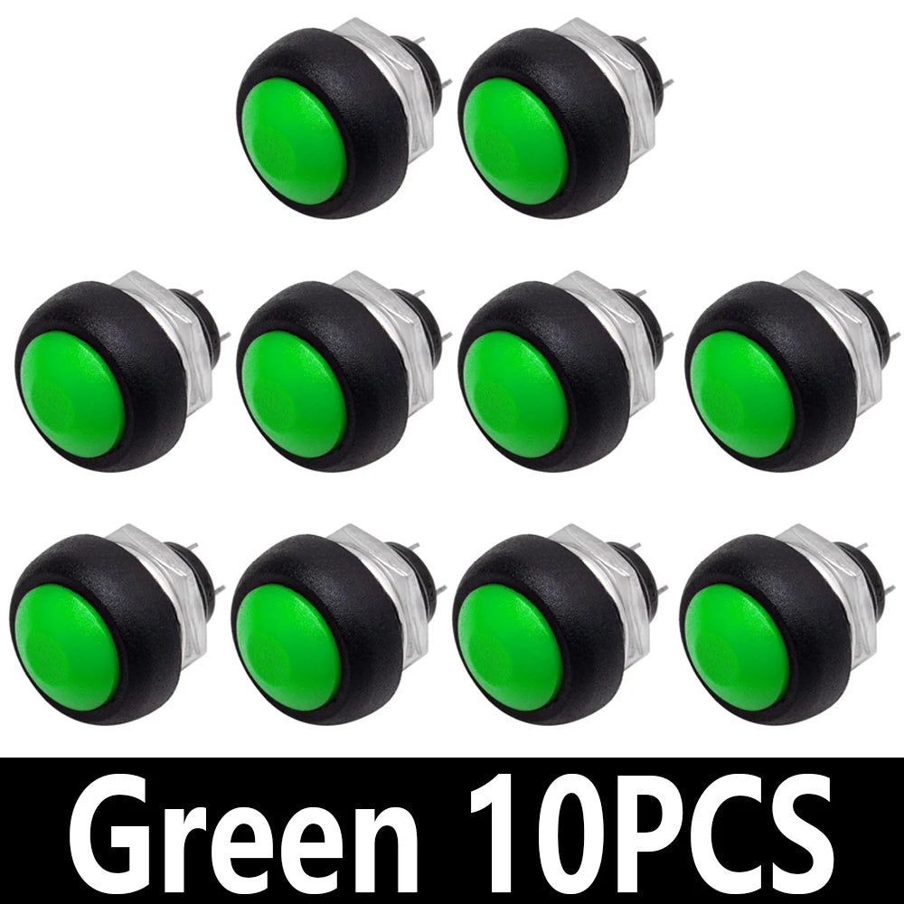 5~10PCS EGBO Mini 12mm Waterproof Momentary ON/OFF Push Button Round Switch PBS-33B PBS-11B For arduino