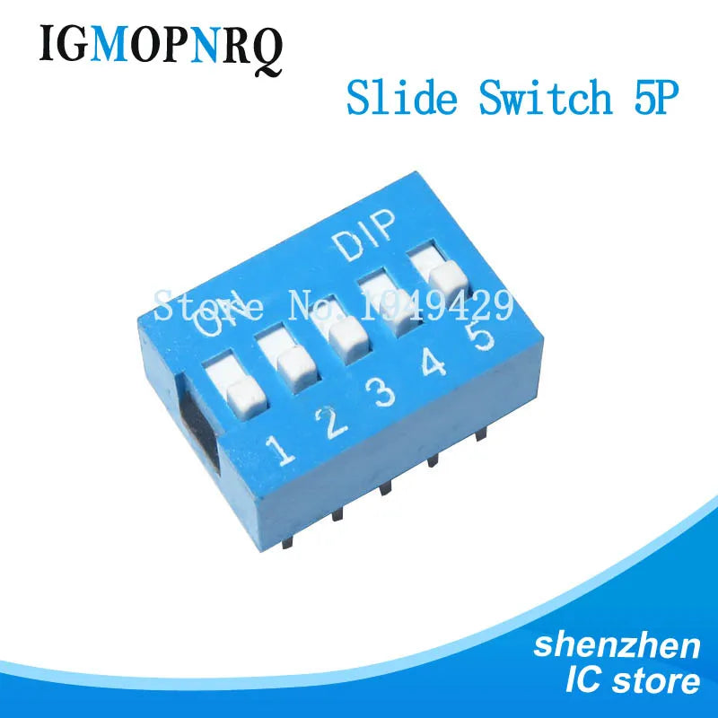 10pcs Slide Type DIP Switch Module 1 2 3 4 5 6 7 8 PIN 2.54mm Position Way DIP Blue Pitch Blue Snap Switch Dial Switch