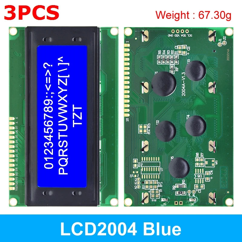 TZT LCD2004+I2C 2004 20x4 2004A Blue/Green screen HD44780 Character LCD /w IIC/I2C Serial Interface Adapter Module For Arduino