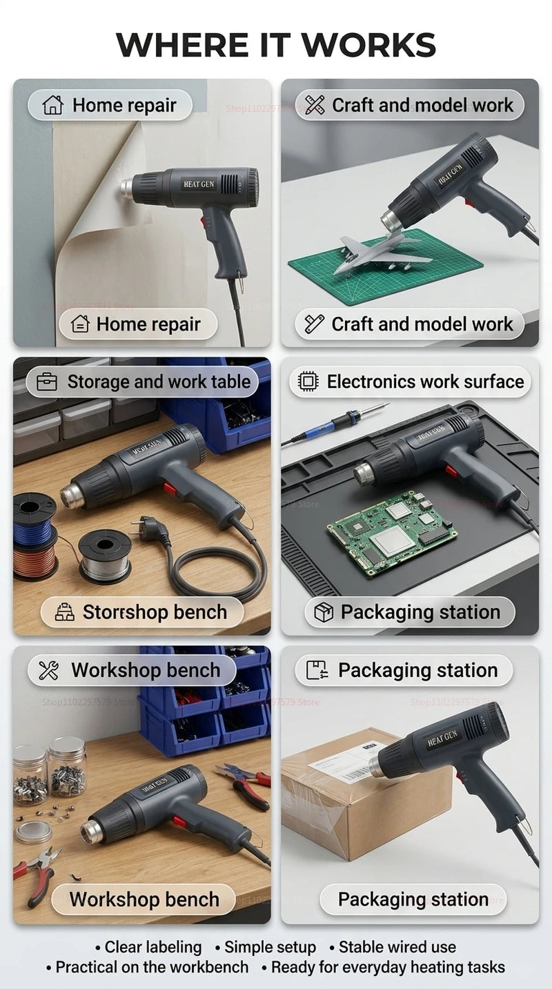 Adjustable temperature high-end electric heating gun 220V hot air gun 2000W adjustable temperature advanced electric hot air gun