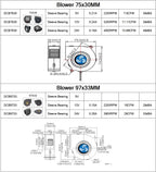 30MM 40MM 50MM 60MM 75MM 97MM Cooling Fan Brushless Motor Case Fan Blower Fan Humidifier FanInduction Cooker Fan 5V USB Plug