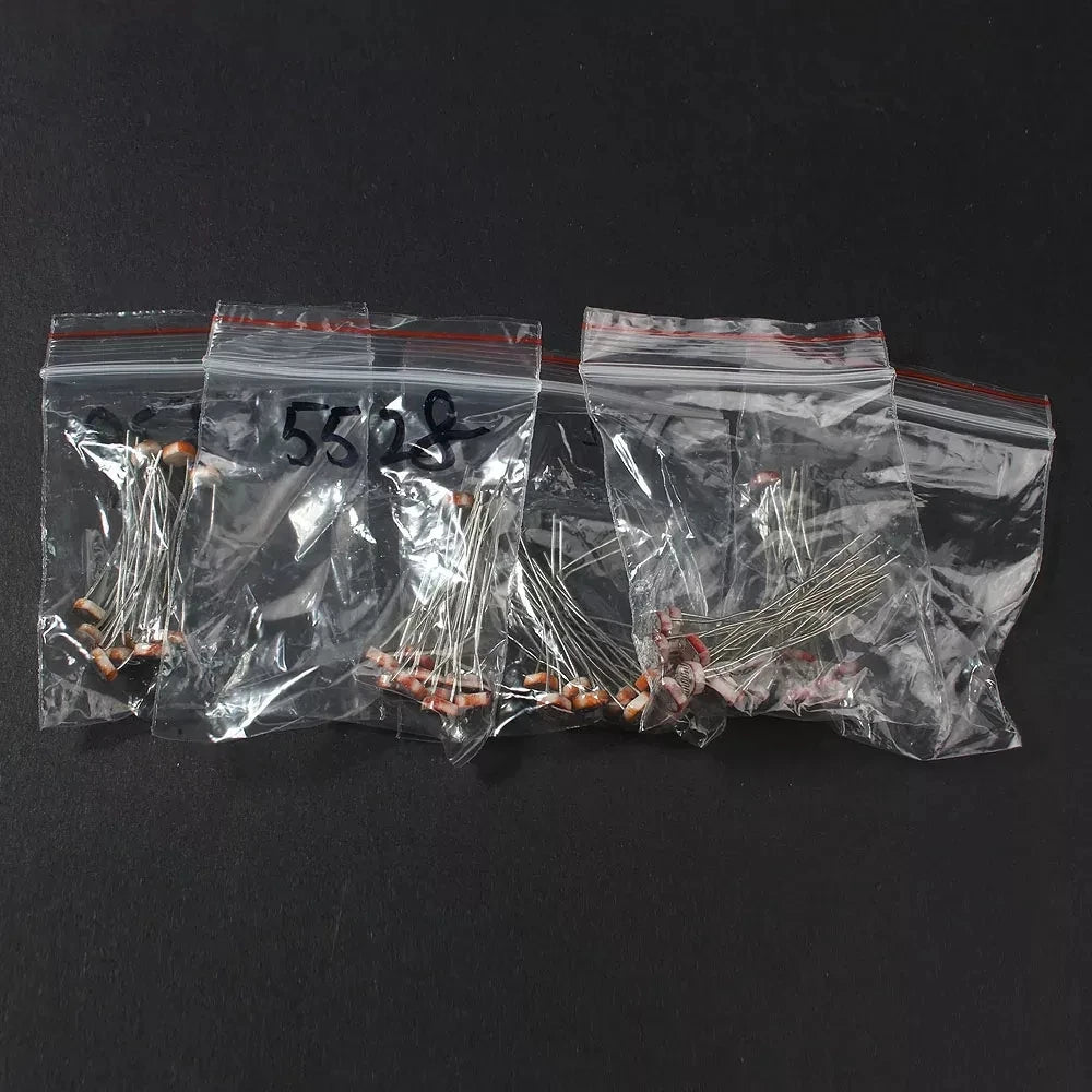 50PCS Photo Light Sensitive Resistor GL5506 GL5516 GL5528 GL5537 GL5539 Photoresistor Kit Photoconductive Resistance