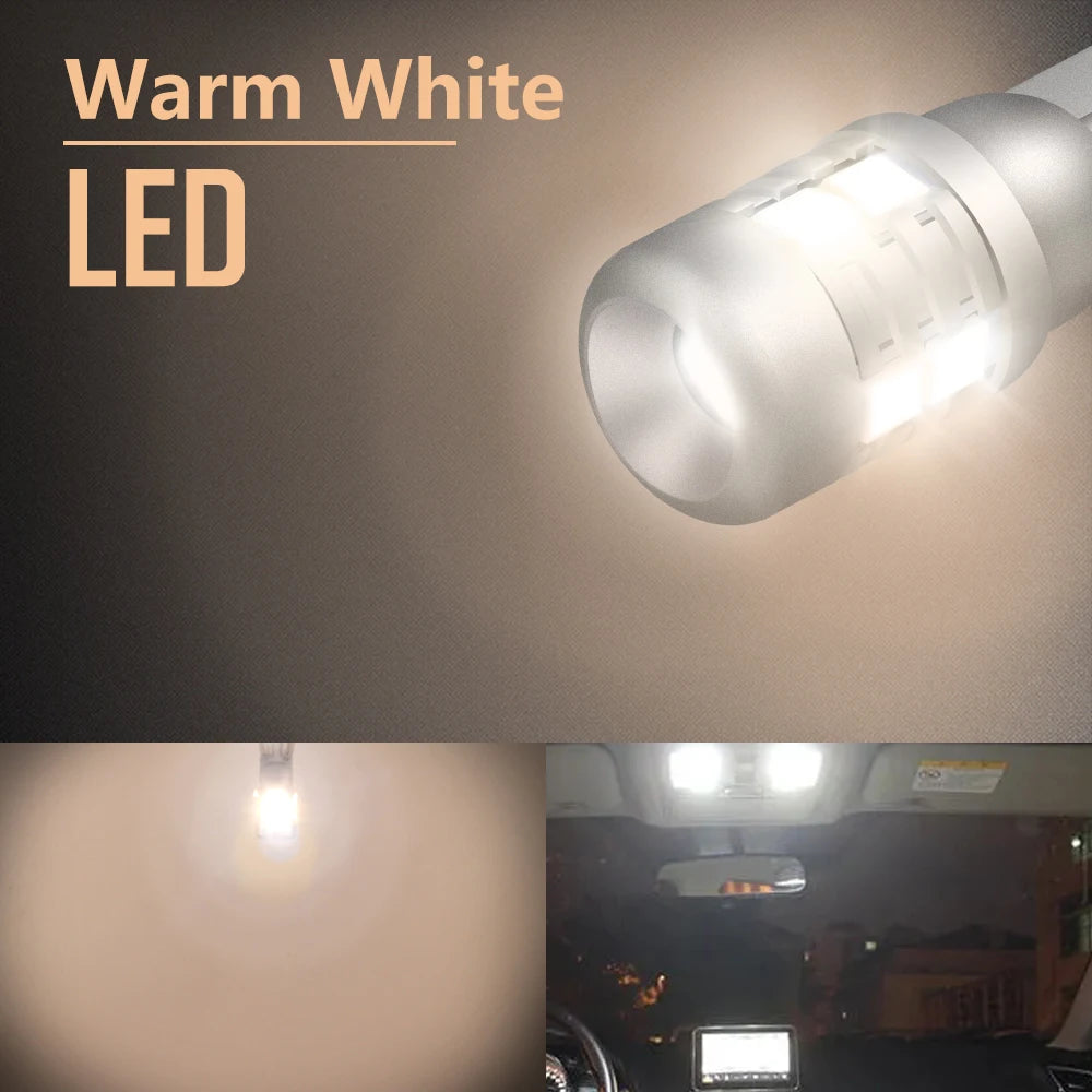 Stella 2pcs 9-46V T10 LED W5W 3000k Warm White 4300K Nature White 6000K Cold White High Bright Lamp Canbus Bulb 9SMD 3030 Chip