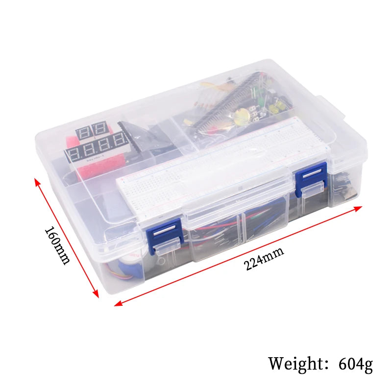 Starter Kit for Arduino Uno R3 - Uno R3 Breadboard and holder Step Motor / Servo /1602 LCD / jumper Wire/ UNO R3