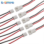XH 2.54mm 2 Pin TJC3 10CM Male Female Cable Connector Micro XH2.54 2P Plug Jack Socket Terminal Wire Cables Connectors 26AWG
