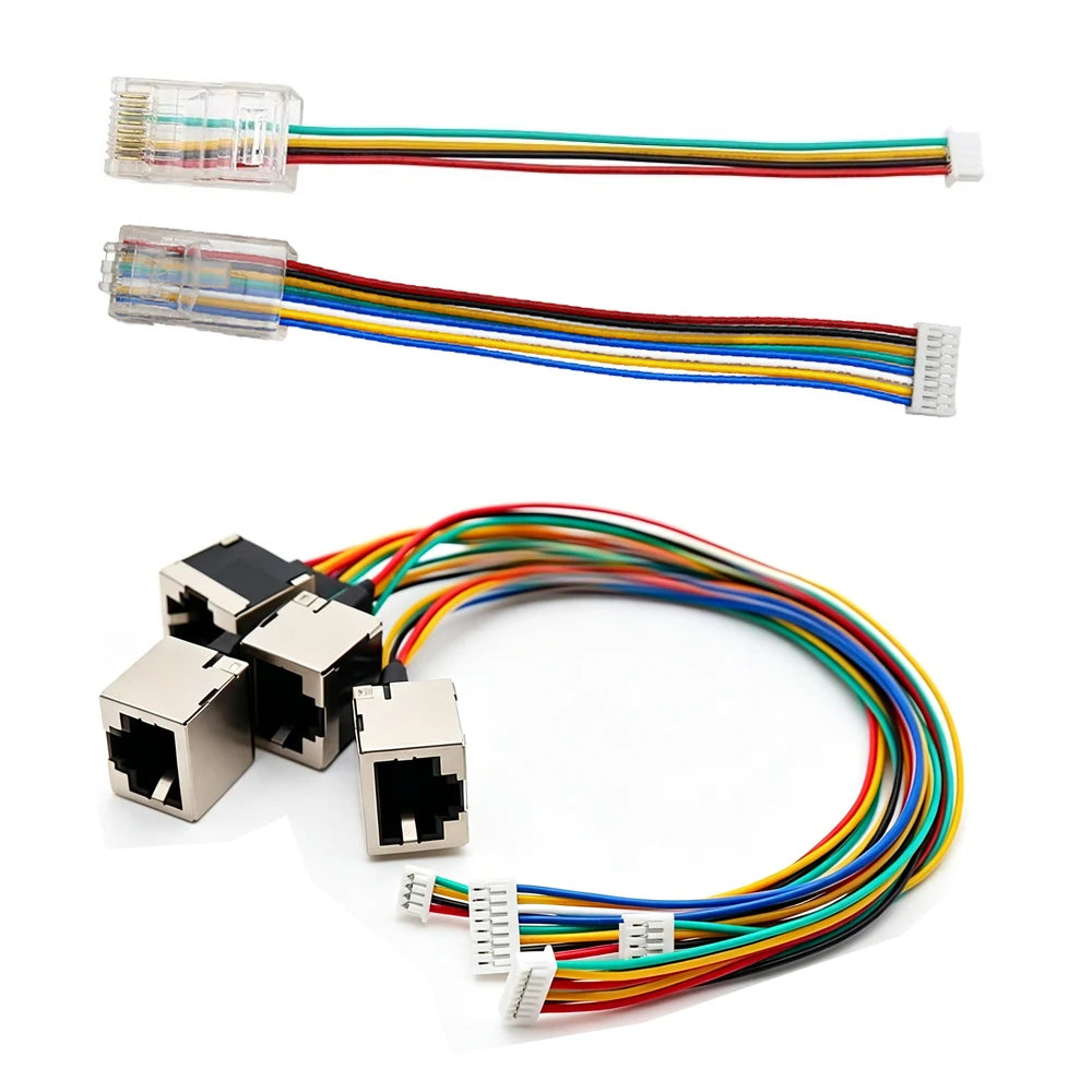 10pcs GH1.25/1.25 4Pin 8Pin to Crystal Head RJ45 Camera Network Ethernet LAN Port Connector Gigabit Switching Module Cable