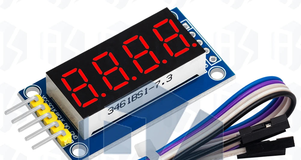 ‌4-Digit 7-Segment LED Display Module with 74HC595 Shift Register (Serial Interface) for Arduino