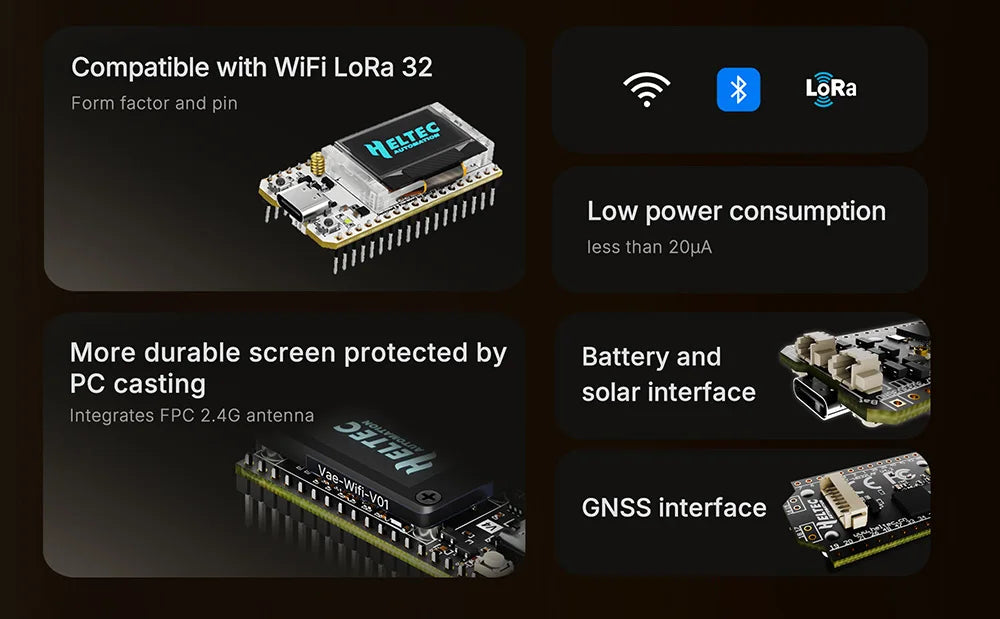 2PCS ﻿Meshtastic Heltec LoRa 32 V4 ESP32 SX1262 GPS 0.96 inch OLED Solar Powered Dev-Board Mesh WiFi LoRa BLE For Arduino IoT