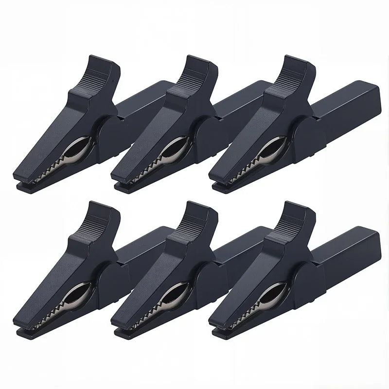 4mm Multimeter Pen Cable Probes Alligator Clip 55mm Battery Test Crocodile Clamp Connector for Banana Plug Alligator Clip 6pcs