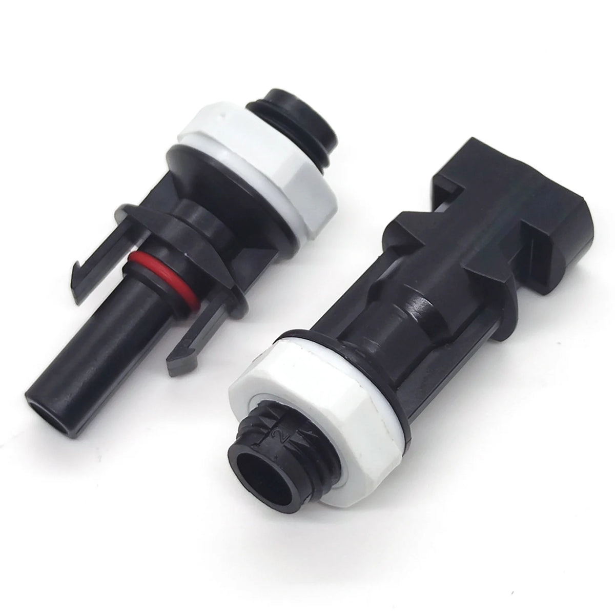Solar Panel Mount Connector with Dust Cap M12 Thread Male Female PV Bulkhead Adapter Coupler for Inverter Combiner Box Install
