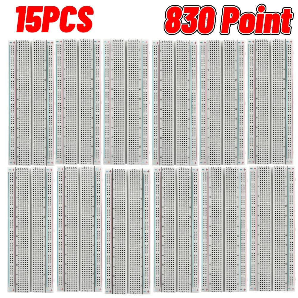 1-20pcs Breadboard 400 830 Point PCB Board MB-102 MB102 Test Develop Nodemcu Raspberri PI 2 lcd High Frequency 40pin Dupont Line