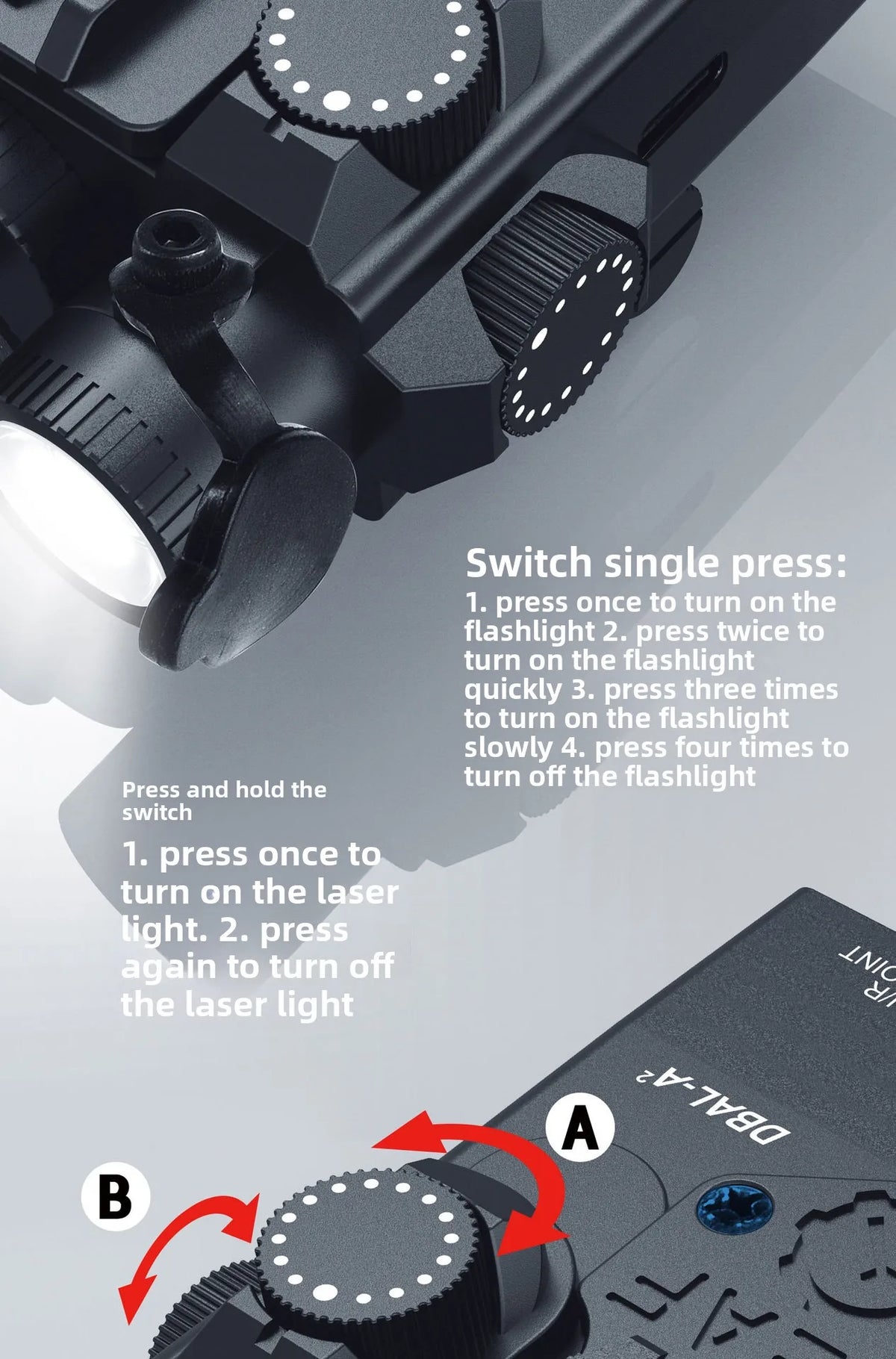 DBAL-A2 PEQ15 Red Green Dot IR Laser Sight  Light Tactical M600 Flashlight Armas White Scout Lamp Fit 20MM Picatinny Rail