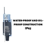 Limit Switch, CNTD TZ‑8107 metal plastic housing 1NO1NC contact, 10A 250VAC IP65 flexible wire rod type, travel sensor for machi