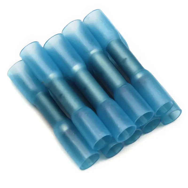 500/1000PCS Red Heat Shrink Connectors Insulated Waterproof Crimp Terminals Seal Butt Electrical Wire Connector 22-18 AWG