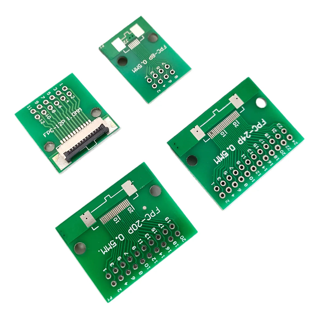 1Pc FPC FFC 1.0mm to 2.54mm DIP Adapter SMT to Through Hole PCB Connector 4/6/8/10/12/14/16/20/24/30Pin Flat Cable Converter