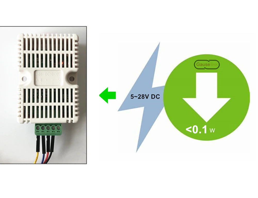 3-in-1 Atmospheric Temperature Humidity Barometric Pressure Sensor Transmitter Demo Set Range 0-120kPa FRS485 Modbus RTU