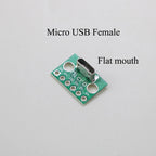 1PCS Data Charging Cable Jack Test Board with Pin Header 90 Degree Micro Mini USB Type C 2Pin USB 3.0 2.0 Female Male Connector