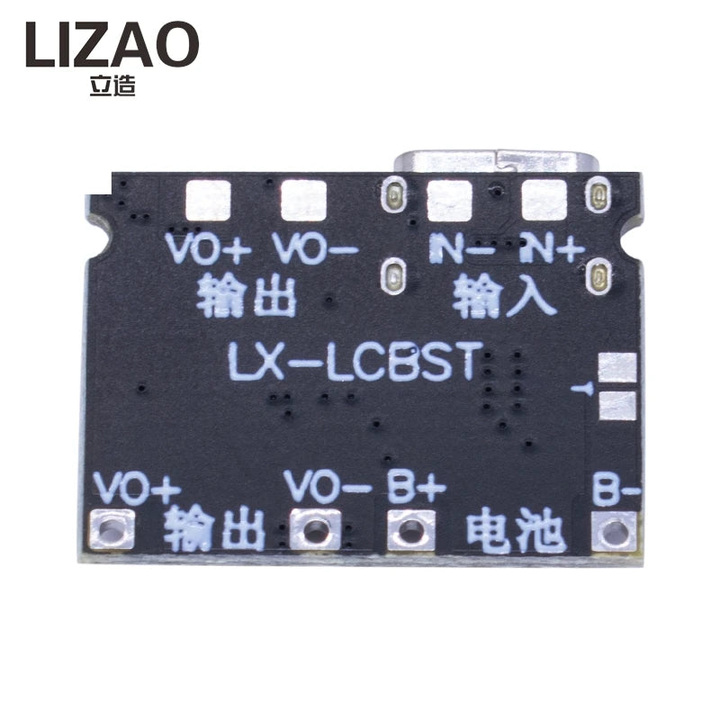 Type-C USB 18650 Lithium Battery Charger Board, 3.7V 4.2V 1A 5W TP4056 DC-DC Step Up Boost Module for DIY Electronic Projects