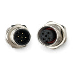 M12 PCB Sensor Connector 4/5/8/12 Pin Male Female Waterproof Circular Socket Front Mount Threaded Nut Flange for Electronics