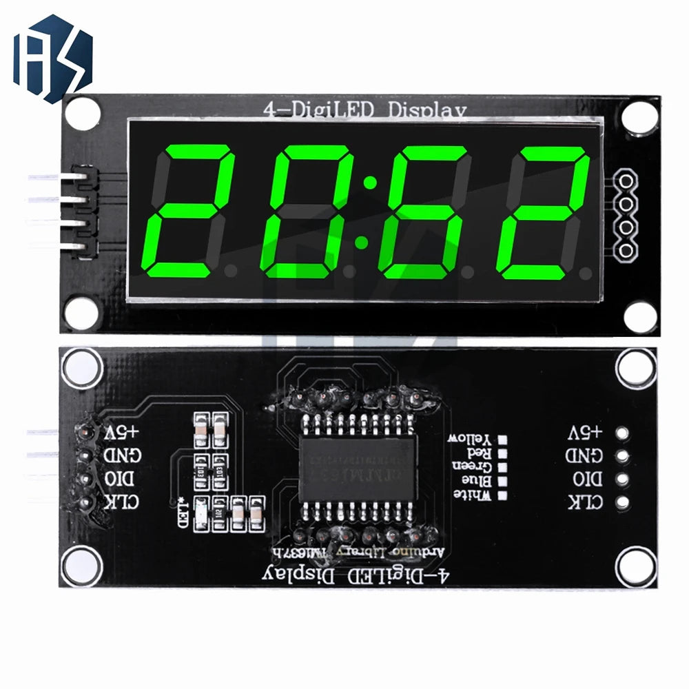 TM1637 LED Display Module 4 Digit Time Indicator Tube 7 Segment Digital Indicator Tube 0.56 Inch Digital LED Module