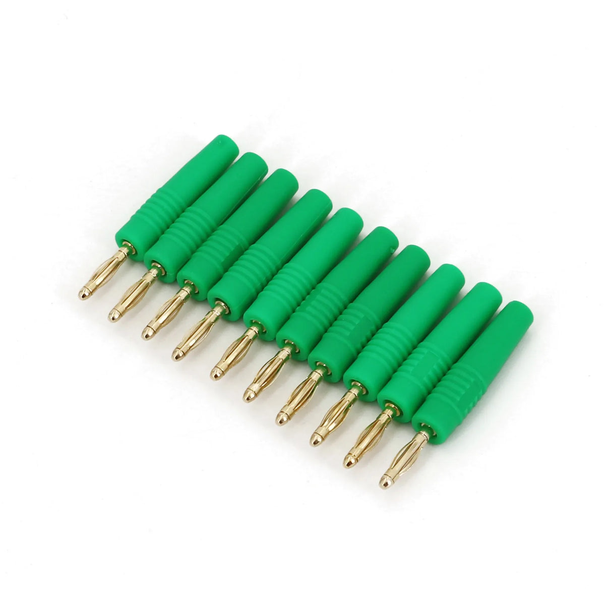 10Pcs Small Size 2mm Brass Gold Plated Male Banana Plug Wire Solder Type Connector